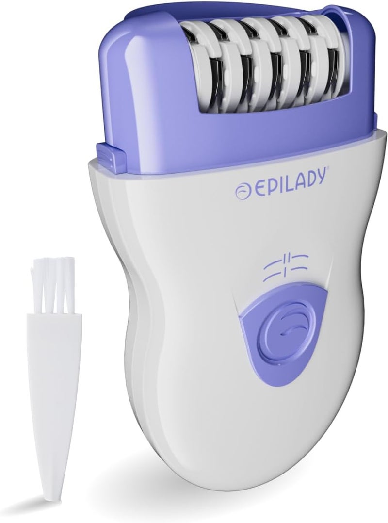 Epilady Speed Corded Epilator - Effective Hair Removal for Women and Men, Ideal for Arms, Legs, Underarms, Bikini Area, and Face, Two Speed Settings, White/Red - Image 1